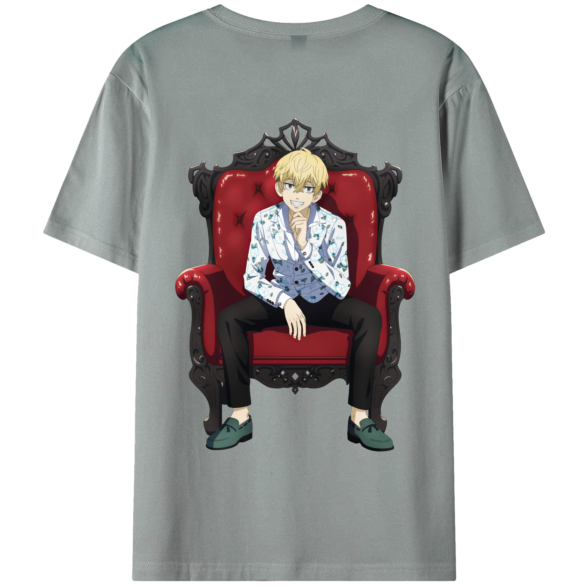 （画像用） 東京リベンジャーズ Tokyo Revengers 綿100％ メンズ半袖Tシャツ（バックプリント） 通気性